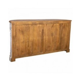 Credenza Alexandra House Living Bianco Marrone Ottone Legno di mango 45 x 177 x 91 cm