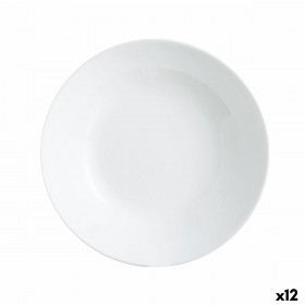 Piatto Fondo Luminarc Zelie Bianco Vetro Ø 20 cm (12 Unità)