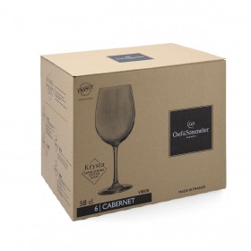 Set di Bicchieri Chef&Sommelier Cabernet Tulip Eco Trasparente Vetro 580 ml (6 Unità)
