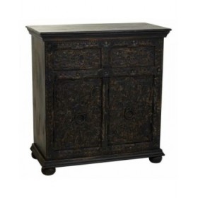 Credenza Alexandra House Living Nero Legno 40 x 90 x 90 cm