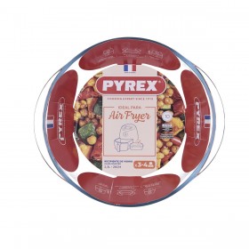 Teglia da Cucina Pyrex Airfryer Trasparente Vetro Ø 26 cm 2,3 L (8 Unità)