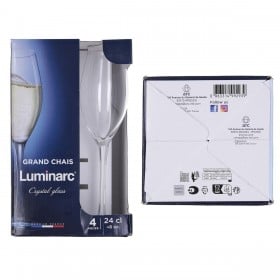 Set di Bicchieri Luminarc Grand Chais Trasparente Vetro 240 ml (4 Unità)