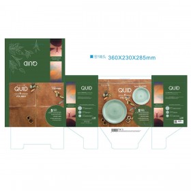 Servizio di Piatti Quid Vita Aqua Azzurro Ceramica 18 Pezzi