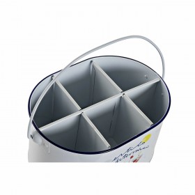 Secchiello per il ghiaccio DKD Home Decor Bianco Multicolore Metallo 24,5 x 17 x 13 cm