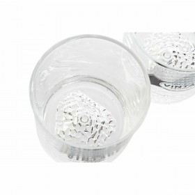 Set di Bicchieri DKD Home Decor Trasparente Grigio scuro Cristallo Pietra Loft 320 ml (6 Unità)