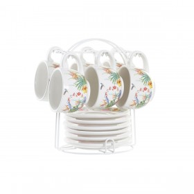 Set di Tazze da Caffè DKD Home Decor Multicolore Dolomite 180 ml
