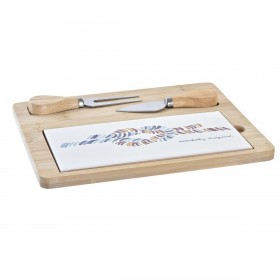 Tagliere per formaggi DKD Home Decor Bambù Gres 24,5 x 20 x 1,2 cm Marinaio