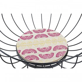Portafrutta DKD Home Decor Azzurro Turchese Metallo Legno MDF 28 x 28 x 11 cm (2 Unità)