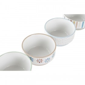 Set di Ciotole DKD Home Decor Gres 460 ml 12 x 12 x 6,5 cm (4 Unità)