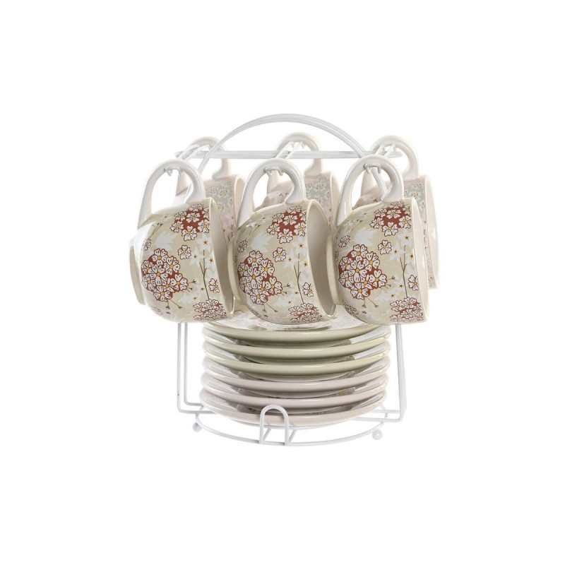 Set da Caffè DKD Home Decor Verde Beige Metallo Dolomite 180 ml