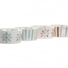 Vassoio per aperitivi DKD Home Decor 19,7 x 19,7 x 1 cm Multicolore Gres