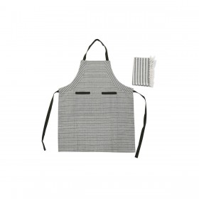 Grembiule con Tasca DKD Home Decor 70 x 1 x 85 cm Grigio Cotone Bianco Verde