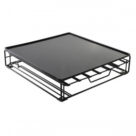 Contenitore per Sistemare le Capsule di Caffè DKD Home Decor 28,7 x 32 x 7 cm Nero Metallo