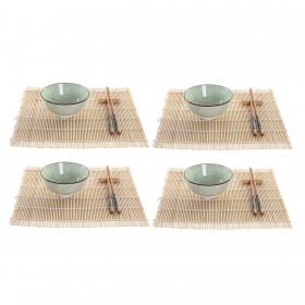 Set per Sushi DKD Home Decor 14,5 x 14,5 x 35 cm Gres Orientale (16 Pezzi)