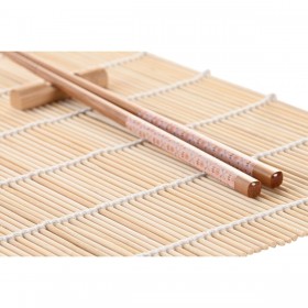 Set per Sushi DKD Home Decor 14,5 x 14,5 x 31 cm Fucsia Mandala Gres Orientale (16 Pezzi)