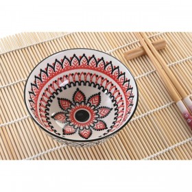 Set per Sushi DKD Home Decor 14,5 x 14,5 x 31 cm Multicolore Mandala Gres Orientale (16 Pezzi)