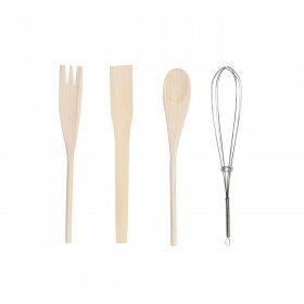 Contenitore per Utensili da Cucina DKD Home Decor Metallo Dolomite Legno MDF 12 x 12 x 25 cm (3 Unità)