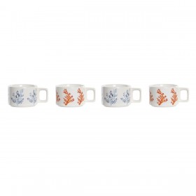 Set di Tazze da Caffè DKD Home Decor Azzurro Fucsia Metallo Dolomite 260 ml