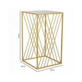 Tavolo angolare Alexandra House Living Oro 40 x 70 x 40 cm
