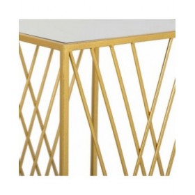Tavolo angolare Alexandra House Living Oro 40 x 70 x 40 cm