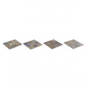 Sottobicchieri Home ESPRIT Sughero Dolomite Piastrella Arabo Con rilievo