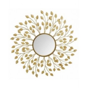 Specchio da parete Alexandra House Living Dorato 2 x 79 x 79 cm Cerchi