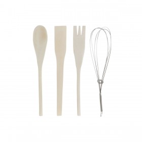 Contenitore per Utensili da Cucina DKD Home Decor Metallo Dolomite Legno MDF 12 x 12 x 25 cm (2 Unità)