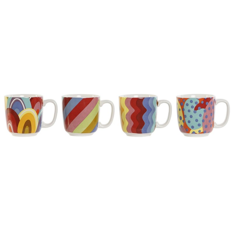 Set da Caffè DKD Home Decor Multicolore Corallo Bambù Dolomite Moderno 180 ml