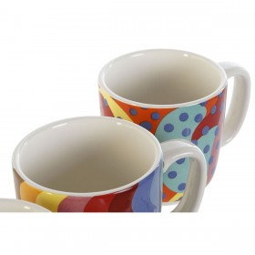 Set da Caffè DKD Home Decor Multicolore Corallo Bambù Dolomite Moderno 180 ml