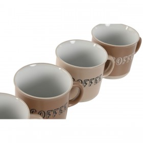 Set di Tazze da Caffè Home ESPRIT Marrone Gres 180 ml
