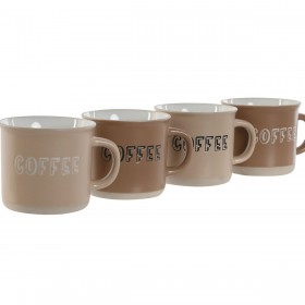 Set di Tazze da Caffè Home ESPRIT Marrone Gres 180 ml