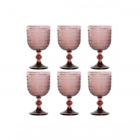 Set di Bicchieri Home ESPRIT Rosa Cristallo 325 ml (6 Unità)