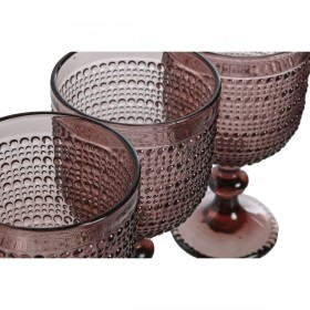 Set di Bicchieri Home ESPRIT Rosa Cristallo 325 ml (6 Unità)