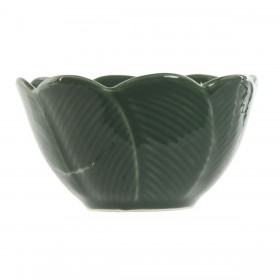 Set da Aperitivo Home ESPRIT Verde Verde scuro Bambù Porcellana Tropicale 4 Pezzi 32 x 10 x 7 cm (2 Unità)