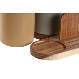 Contenitore per Utensili da Cucina Home ESPRIT Acacia Dolomite 20 x 9,5 x 18,5 cm (2 Unità)