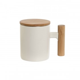 Tazza con Filtro per Infusioni Home ESPRIT Bianco Acciaio inossidabile Porcellana 360 ml