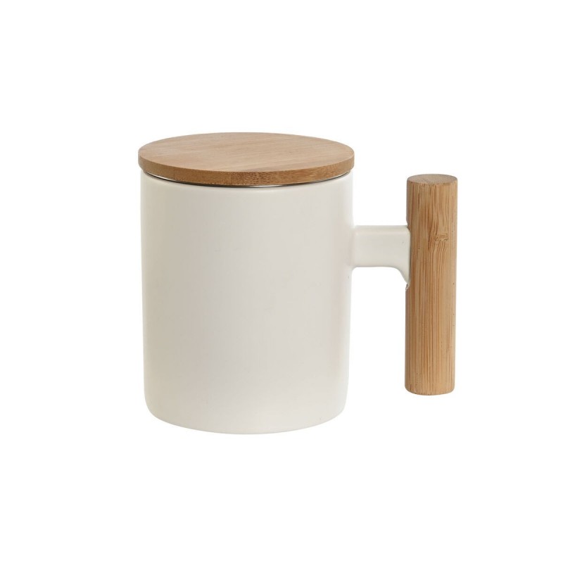 Tazza con Filtro per Infusioni Home ESPRIT Bianco Acciaio inossidabile Porcellana 360 ml