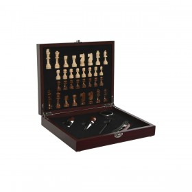 Set di Accessori per il Vino Home ESPRIT Marrone Legno MDF 24 x 19 x 5 cm