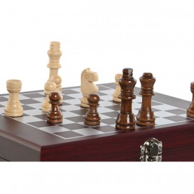 Set di Accessori per il Vino Home ESPRIT Marrone Legno MDF 24 x 19 x 5 cm
