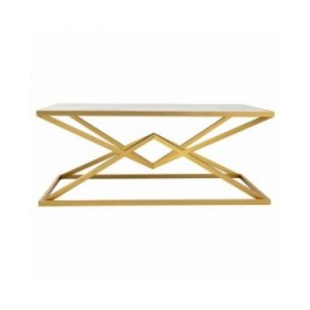 Tavolino da Caffè Alexandra House Living Oro Metallo Carta Ferro Legno MDF 60 x 45 x 110 cm