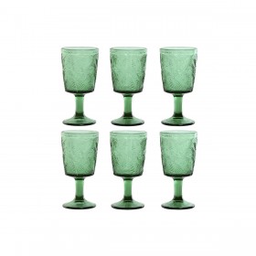 Set di Bicchieri Home ESPRIT Verde Cristallo 285 ml (6 Unità)