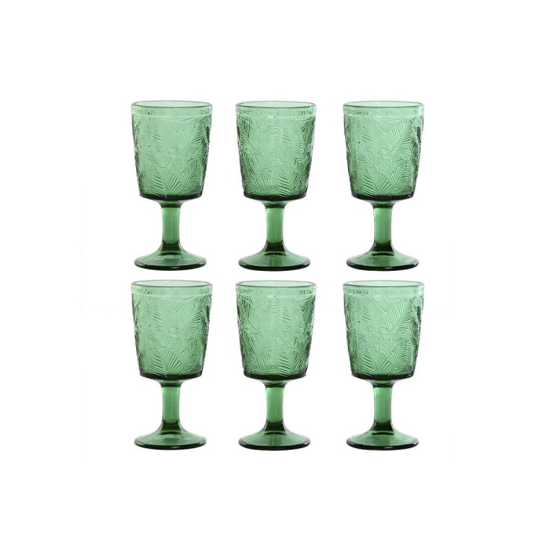 Set di Bicchieri Home ESPRIT Verde Cristallo 285 ml (6 Unità)