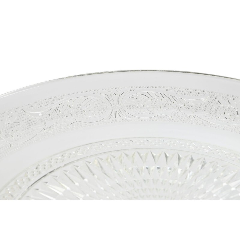 Piatto da pranzo Home ESPRIT Trasparente Cristallo 33 x 33 x 9,4 cm
