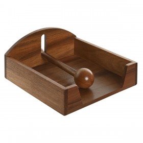 Portatovagliolo Home ESPRIT Naturale Legno di acacia 19 x 21 x 8,8 cm