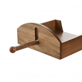 Portatovagliolo Home ESPRIT Naturale Legno di acacia 19 x 21 x 8,8 cm