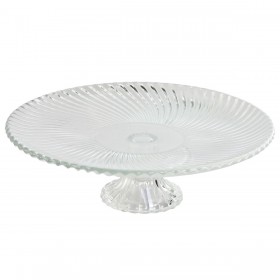 Piatto da pranzo Home ESPRIT Trasparente Cristallo 26 x 26 x 8 cm