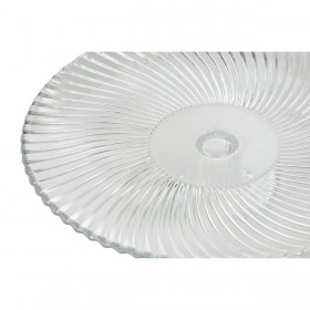 Piatto da pranzo Home ESPRIT Trasparente Cristallo 26 x 26 x 8 cm