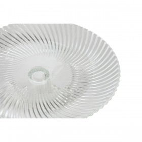 Piatto da pranzo Home ESPRIT Trasparente Cristallo 20,5 x 20,5 x 7,5 cm