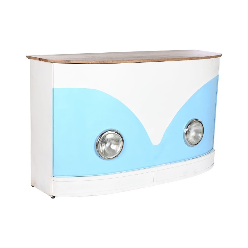 Mobile bar Home ESPRIT Bianco Marrone Turchese 157 x 52 x 90 cm