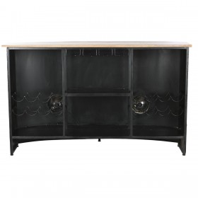 Mobile bar Home ESPRIT Bianco Marrone Turchese 157 x 52 x 90 cm